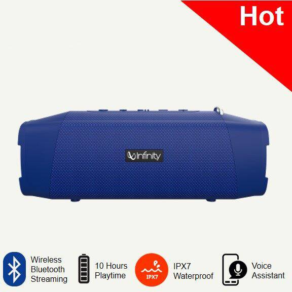 Infinity by Harman Clubz 750 Blue Portable Bluetooth Speaker - Built-in Powerbank, 10 Hours Playtime, IPX7 Waterproof